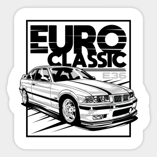 Classic Euro Car M3 E36 Sticker